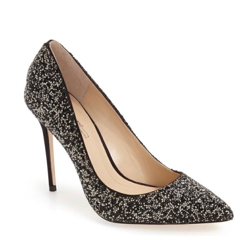VINCE CAMUTO Olson Crystal Glitter Embellished Pointed Toe Stiletto Pump